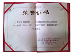 荣获“家居设计大赛最具潜力奖”